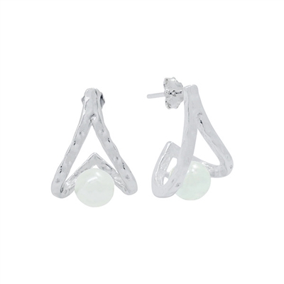Sterling Silver Post Earrings- Freshwater Pearl