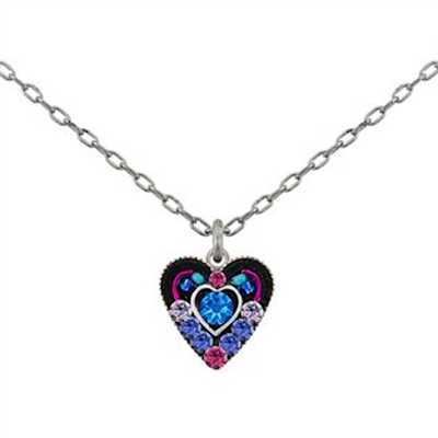 Firefly Small Heart Pendant- Sapphire Blue