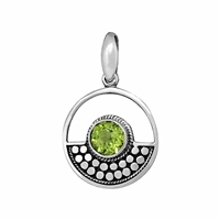 Sterling Silver Pendant- Peridot