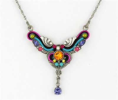Firefly Necklace-Small Organic-Multi Color