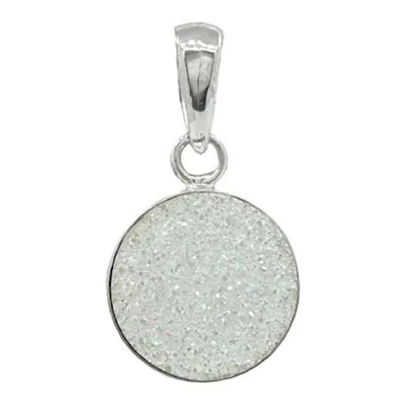 Sterling Silver Pendant- Druzy