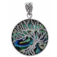 Sterling Silver Pendant- Abalone