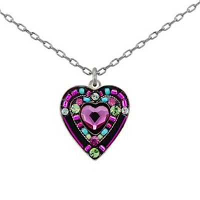 Firefly Necklace- Heart- Rose