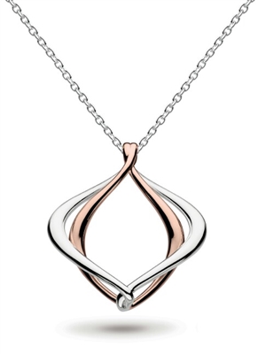 Sterling Silver & Rose Gold Plated "Alicia" Pendant