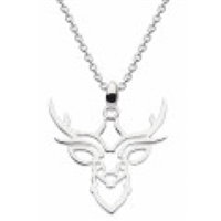 Sterling Silver â€œStag Head Outlineâ€ Necklace