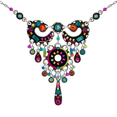 Firefly Necklace-Spiral Waterfall-Multi Color