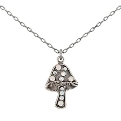 Firefly Necklace-Single Mushroom-White