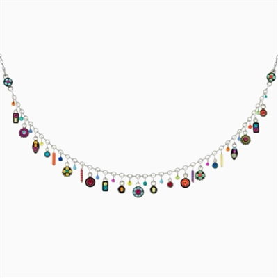 Firefly Necklace-Delicate Mosaic-Multi Color