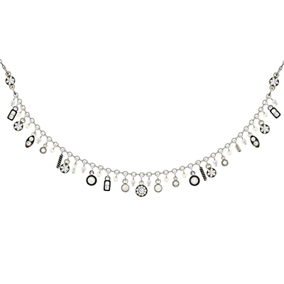 Firefly Necklace-Delicate Mosaic-White