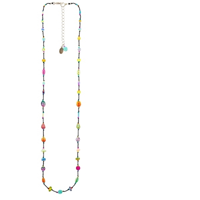 Firefly Necklace- Silk Thread- Multi Color-16-18â€
