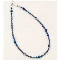 Holly Yashi Beaded Anklet- Denim