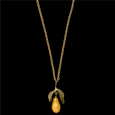 Golden Pear Pendant