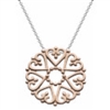 Sterling Silver & Rose Gold Plated â€œCircled Heartâ€ Necklace