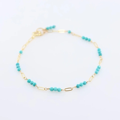 Gold Filled Turquoise Bracelet