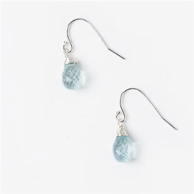 Aquamarine Briolette Drops