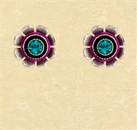 Firefly Post Earrings- Petite Flower- Multi Color