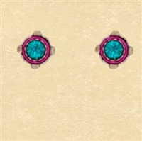 Firefly Post Earrings- Petite Dulce- Blue Zircon