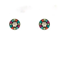 Firefly Post Earrings- Round Stud- Multicolor
