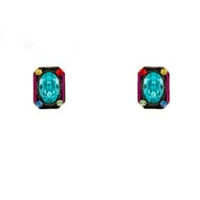 Firefly Post Earrings- Petite Rectangle- Multi Color