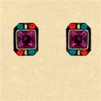 Firefly Post Earrings- Petite Rectangle- Multi Color