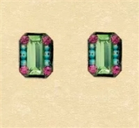 Firefly Post Earrings- Petite Rectangle- Multi Color