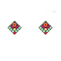 Firefly Post Earrings- Petite Diamond Shape- Multi Color
