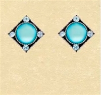 Firefly Post Earrings- Petite Moonlight- Light Blue