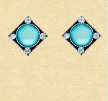 Firefly Post Earrings- Petite Moonlight- Light Blue