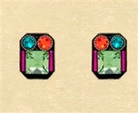 Firefly Post Earrings- Petite Architectural- Multi Color