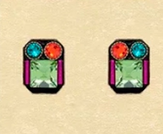 Firefly Post Earrings- Petite Architectural- Multi Color