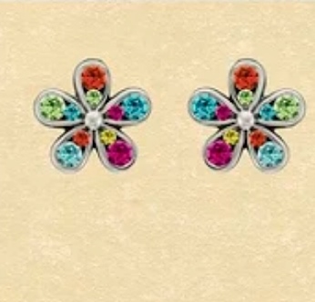 Firefly Post Earrings- Petite Fleur- Multi Color