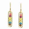 Gold Filled Drop  â€œPeapodâ€ Earrings- Color Bird