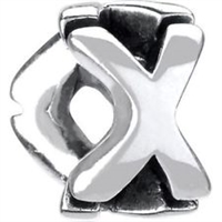 1/2 price- Chamilia Bead -Initial-X-Retired