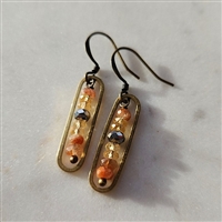 Peapod  Earrings- Citrine & Sunstone