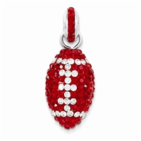 University of Wisconsin-Swarovski Crystal Football Pendant