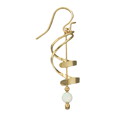 Opal Bead-  Haven Earring-  Gold Filled