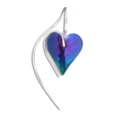Sterling Silver & Niobium "Heart Strings" Earrings
