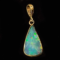 Gold Pendant- Ethiopian Opal
