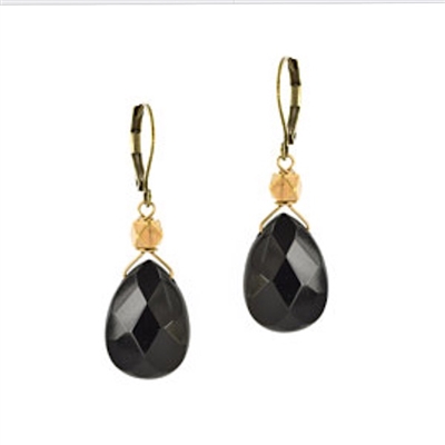 Black Onyx Dangle  Earrings