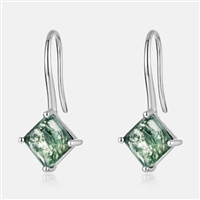 Moss Agate Drop Earring