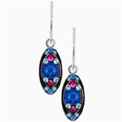 Firefly Earrings-Petite Oval Sparkle- Sapphire