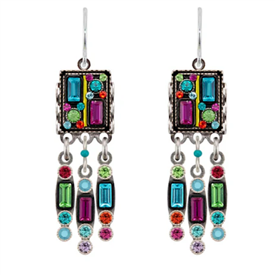 Firefly Earrings- Large Architectural w/ Drops- Multi Color