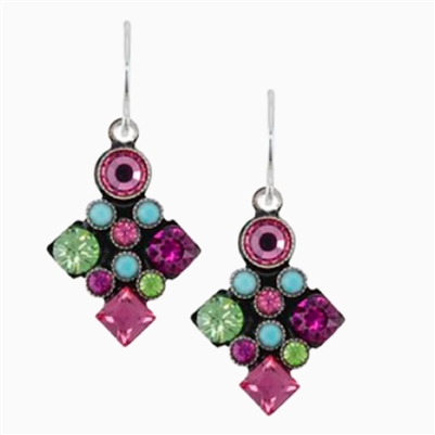 Firefly Earrings- Petite Architectural- Rose