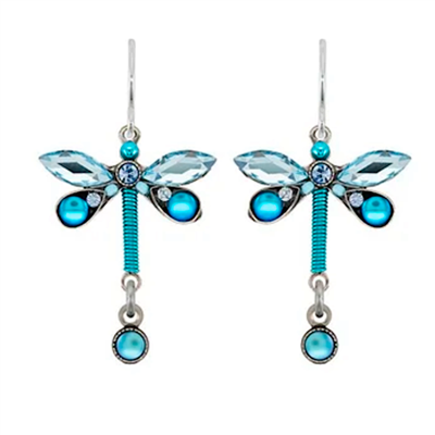 Firefly Earrings-Large Dragonfly- Light Blue