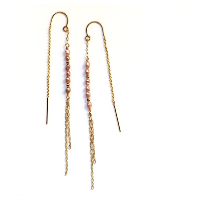 Blush Bijou Threader Earrings