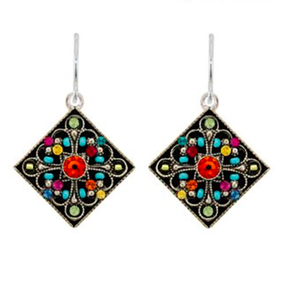 Firefly Earrings- Filigree Diamond Collection-Multi Color