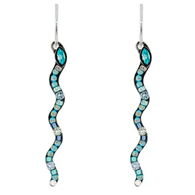 Firefly  Earrings- Snake-Light Blue