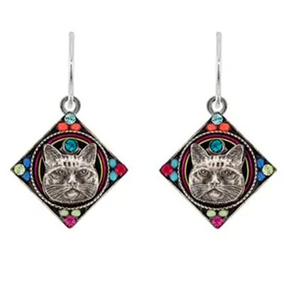 Firefly Earrings- Cat Face-Multi Color