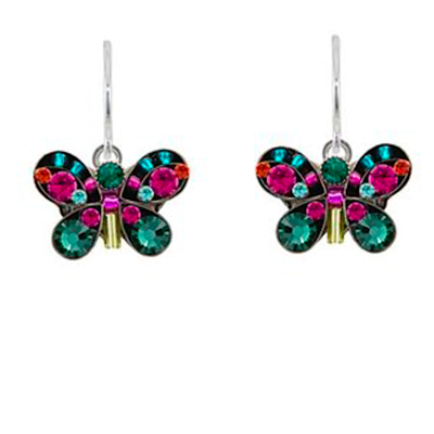 Firefly  Earrings- Petite Butterfly- Emerald