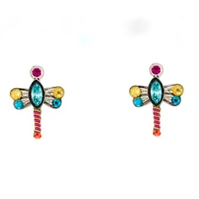 Firefly Petite Post Earrings-  Dragonfly-Multi Color